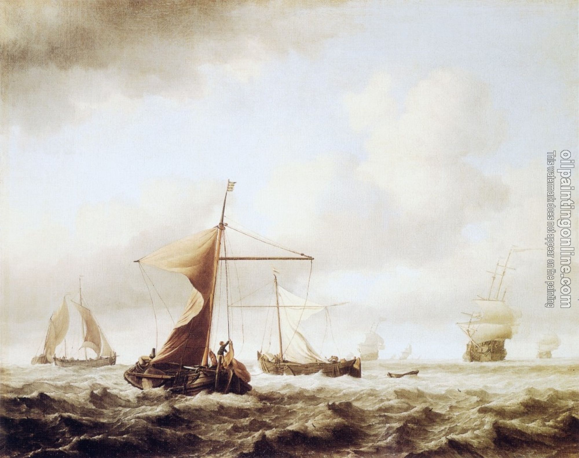 Velde the Younger, Willem van de - A Brisk Breeze